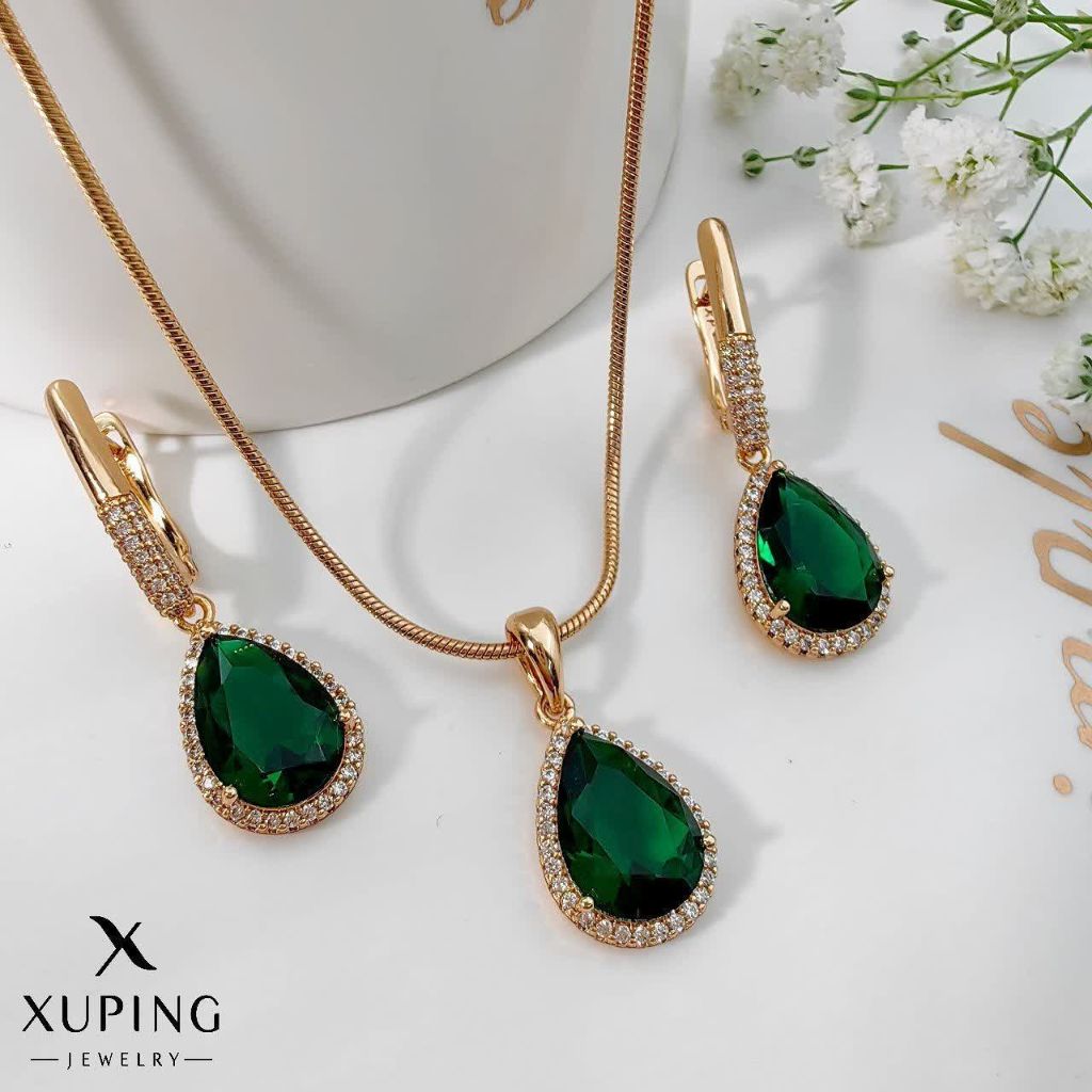 نیمست نگین سبز ژوپینگ بدون زنجیر کد 2227